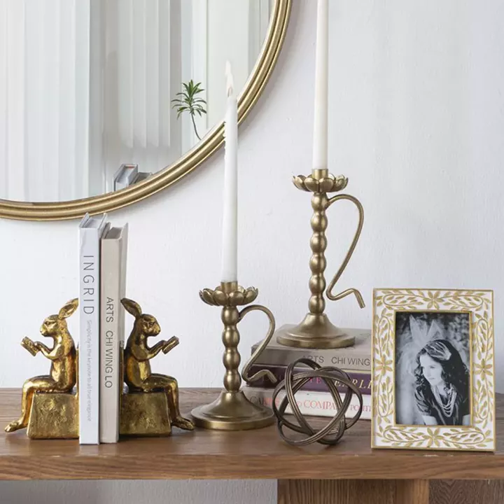 Artekko Solis Χρυσό Μεταλλικό Κηροπήγιο (12.5x11x18.5)cm