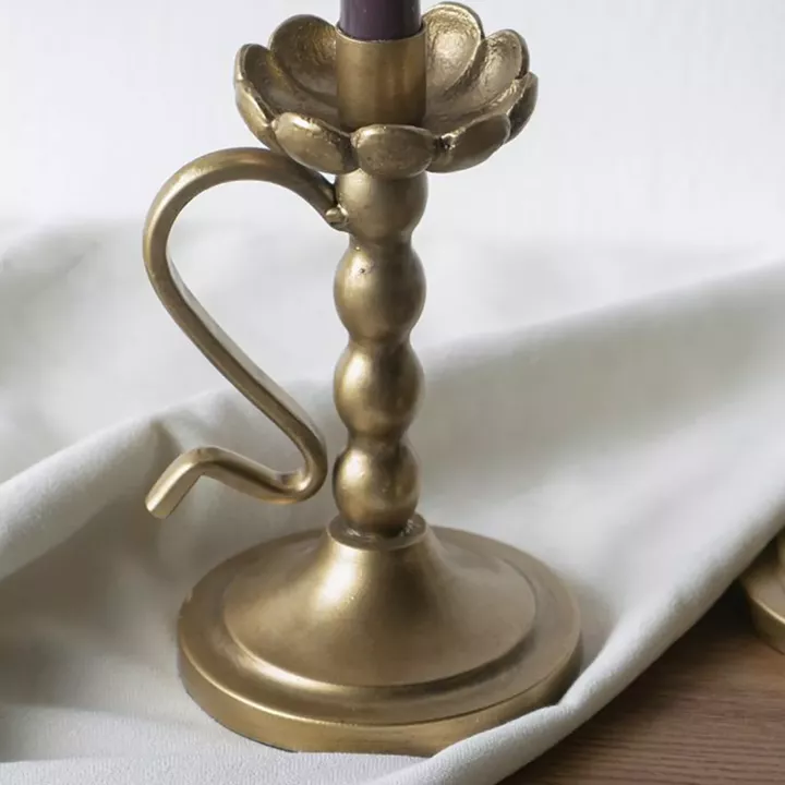 Artekko Solis Χρυσό Μεταλλικό Κηροπήγιο (12.5x11x18.5)cm