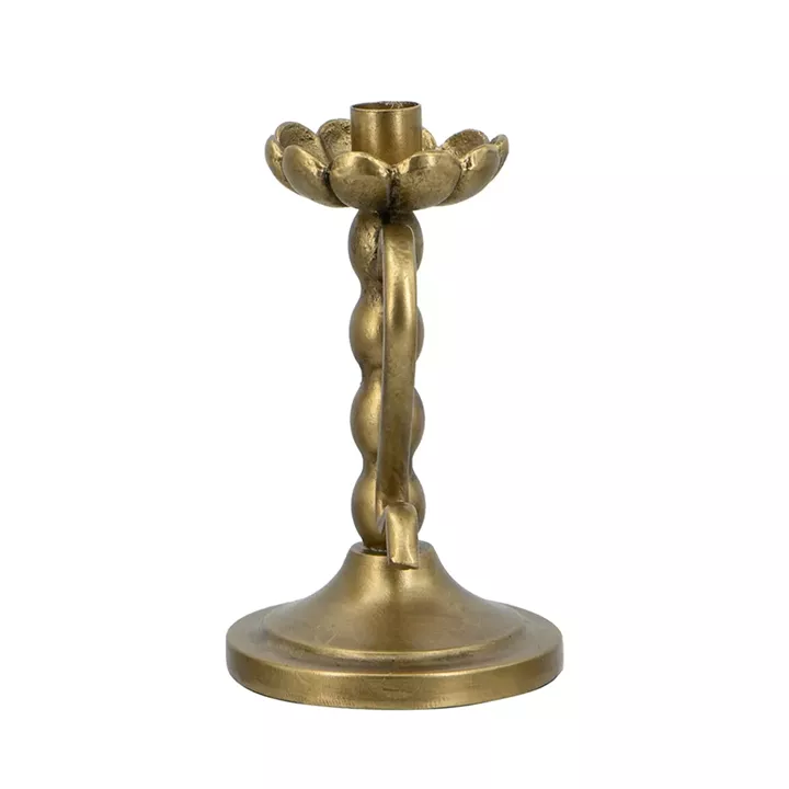 Artekko Solis Χρυσό Μεταλλικό Κηροπήγιο (12.5x11x18.5)cm