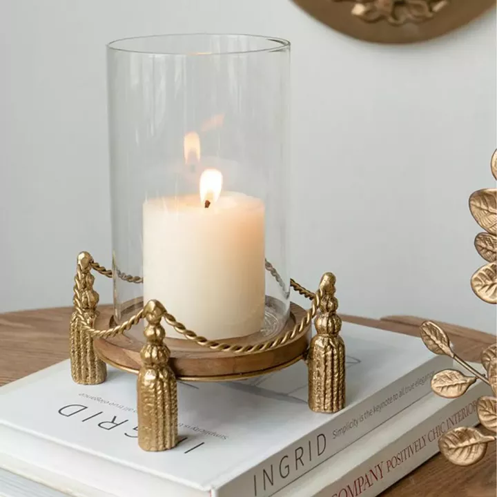 Artekko Solis Χρυσό Μεταλλικό Κηροπήγιο (15.5x15.5x22.5)cm