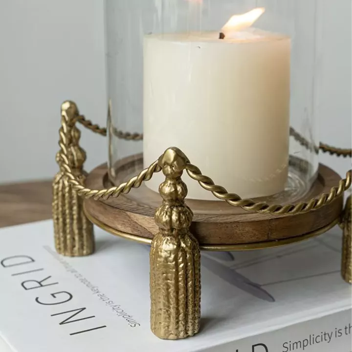 Artekko Solis Χρυσό Μεταλλικό Κηροπήγιο (15.5x15.5x22.5)cm