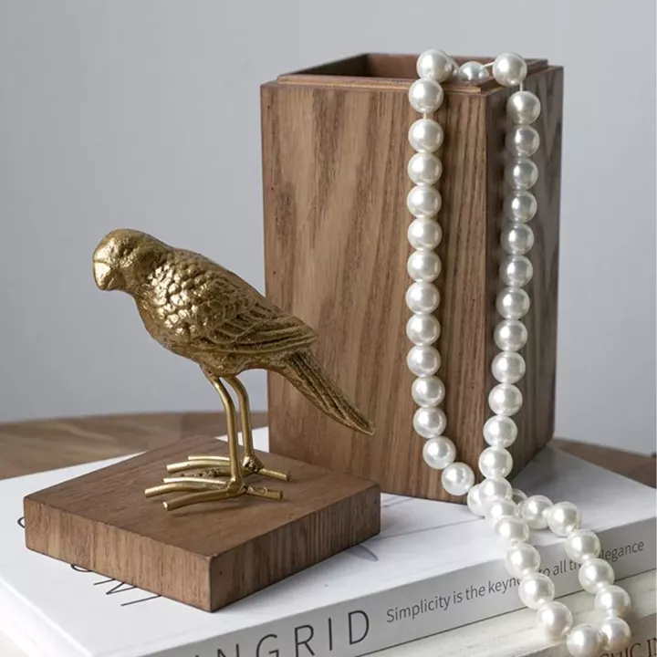 Artekko Solis Καφέ MDF Κοσμηματοθήκη Διακοσμητικό Κουτί (10x10x30)cm