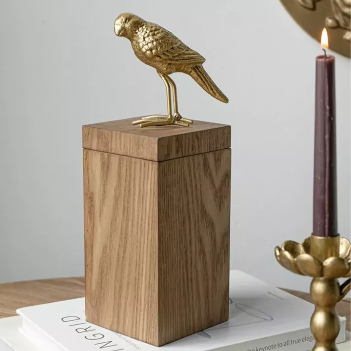 Artekko Solis Καφέ MDF Κοσμηματοθήκη Διακοσμητικό Κουτί (10x10x30)cm