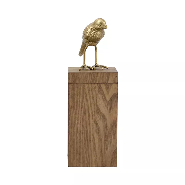 Artekko Solis Καφέ MDF Κοσμηματοθήκη Διακοσμητικό Κουτί (10x10x30)cm