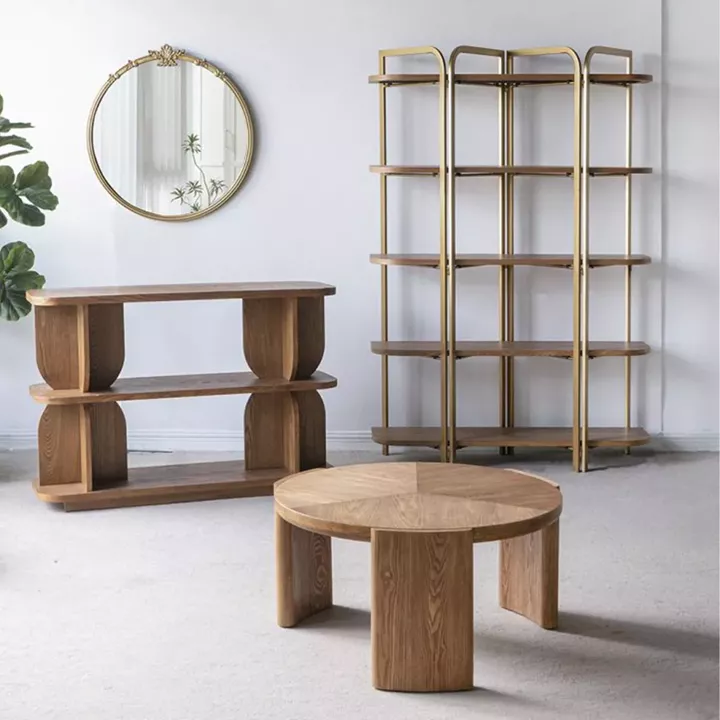 Artekko Mirror Χρυσός MDF Καθρέπτης Τοίχου (76x2.5x79)cm