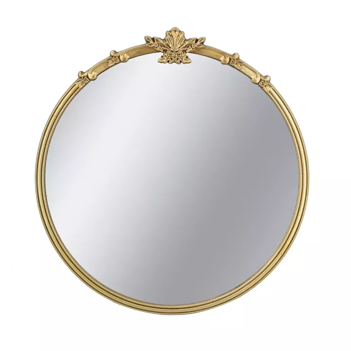 Artekko Mirror Χρυσός MDF Καθρέπτης Τοίχου (76x2.5x79)cm