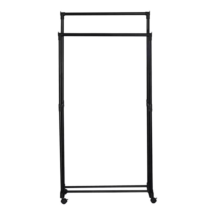 Κρεμάστρα δαπέδου Ganco pakoworld μαύρο μέταλλο 74.5x39x157εκ