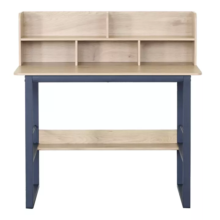 Γραφείο εργασίας Biuro pakoworld oak- μαύρο μέταλλο 120x60x103εκ