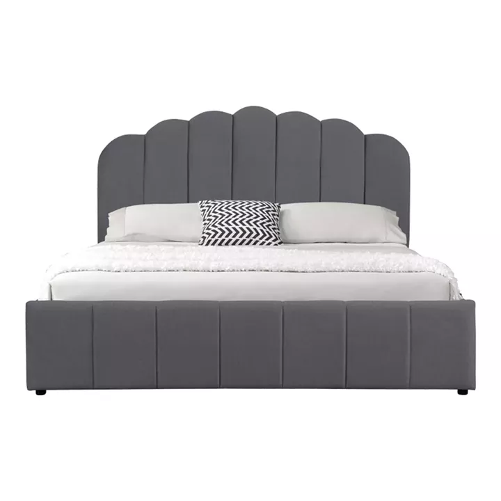 Κρεβάτι Tatiana pakoworld ύφασμα ανθρακί με αποθηκευτικό χώρο 120x200εκ