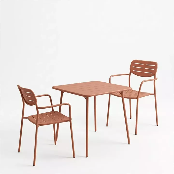 Moraja Deraby pakoworld set of 3 pieces terracotta metal 70x70x73cm