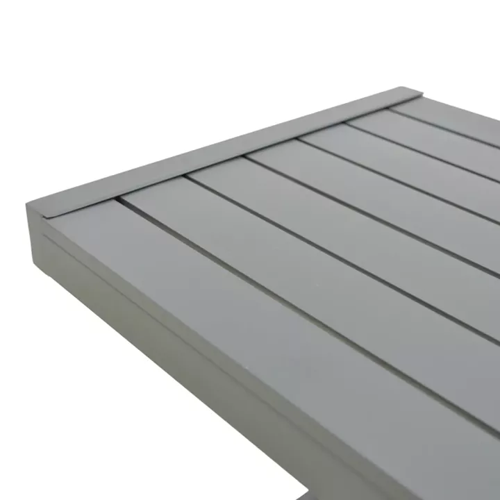 Τραπεζι Aether pakoworld αλουμίνιο σε ανθρακί απόχρωση 37.5x36.5x53εκ