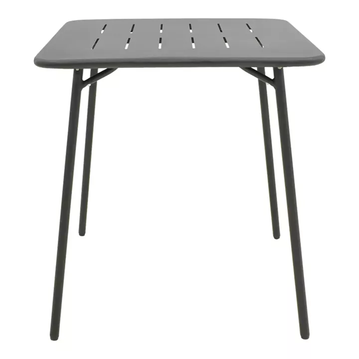 Τραπεζαρία Moraja Federal pakoworld σετ 3τεμ μαύρο μέταλλο 70x70x73εκ