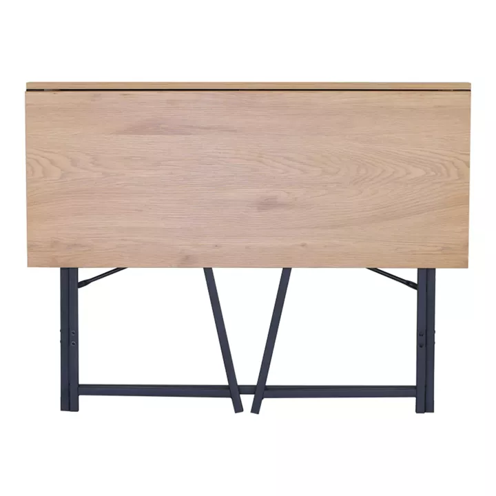 Γραφείο εργασίας Siklo pakoworld πτυσσόμενο oak- μαύρο μέταλλο 100x46x75.5εκ