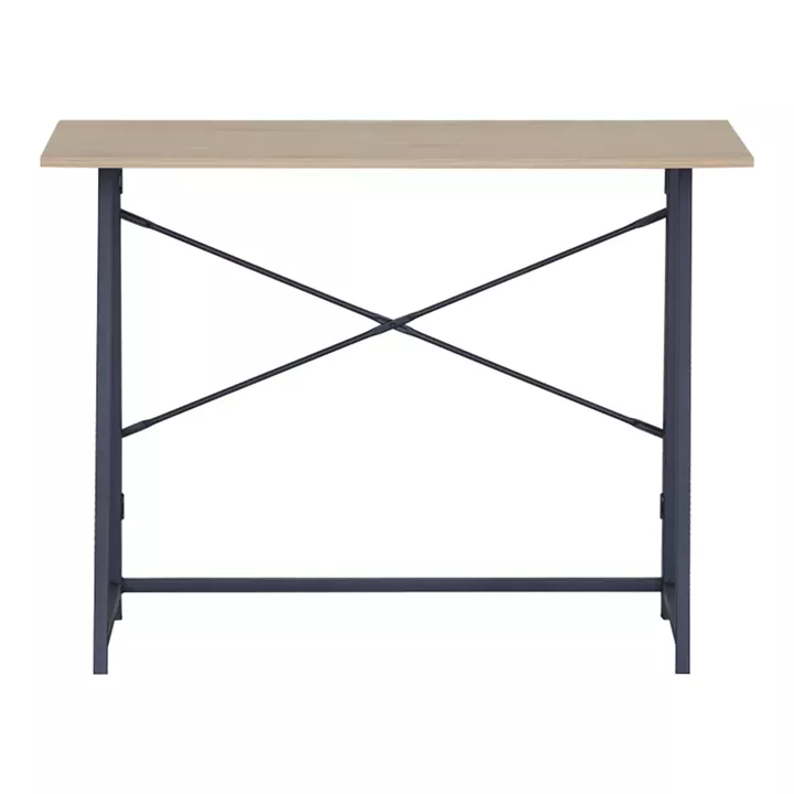 Γραφείο εργασίας Siklo pakoworld πτυσσόμενο oak- μαύρο μέταλλο 100x46x75.5εκ