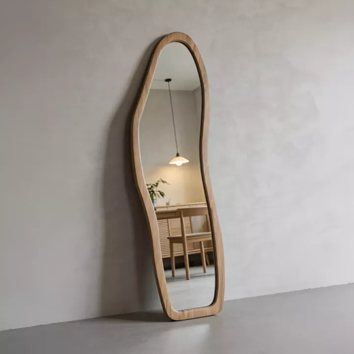 Καθρέπτης Quene pakoworld mdf σε φυσική απόχρωση 50x1.5x150εκ