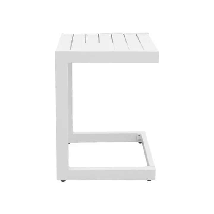 Τραπεζι Aether pakoworld αλουμίνιο σε λευκή απόχρωση 37.5x36.5x53εκ