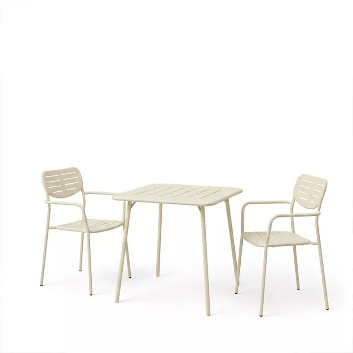 Moraja Deraby pakoworld set of 3 pieces cream metal 70x70x73cm