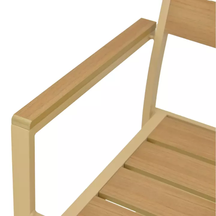 Breze pakoworld stackable armchair plywood in natural-aluminum in cappuccino shade 57.5x60x88cm