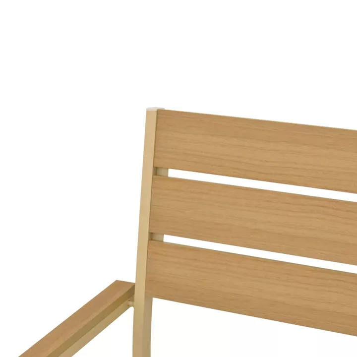 Breze pakoworld stackable armchair plywood in natural-aluminum in cappuccino shade 57.5x60x88cm