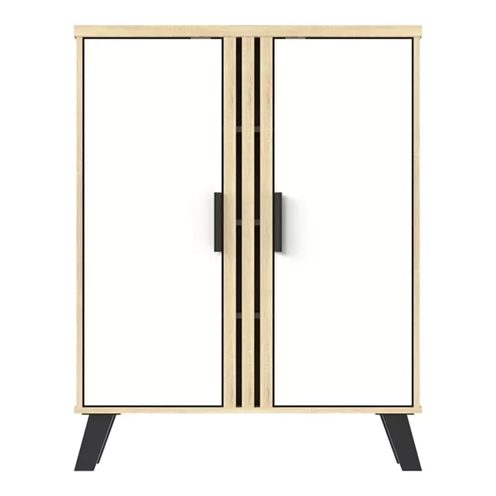 Παπουτσοθήκη-ντουλάπι Shoby pakoworld λευκό-sonoma 70.5x30x91εκ