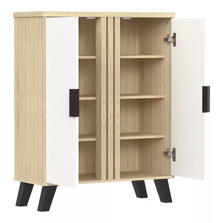 Παπουτσοθήκη-ντουλάπι Shoby pakoworld λευκό-sonoma 70.5x30x91εκ