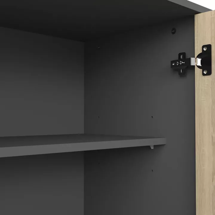 Μπουφές Billie pakoworld ανθρακί-sonoma 149x40x77εκ