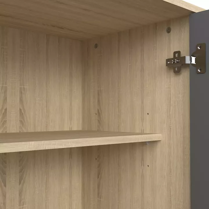 Μπουφές Billie pakoworld sonoma-ανθρακί149x40x77εκ