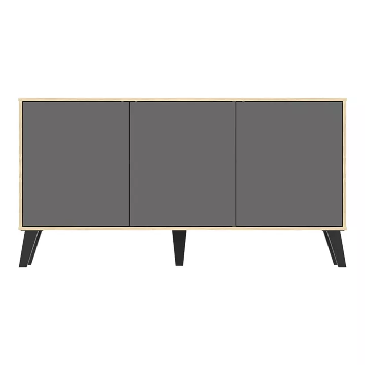 Μπουφές Billie pakoworld sonoma-ανθρακί149x40x77εκ