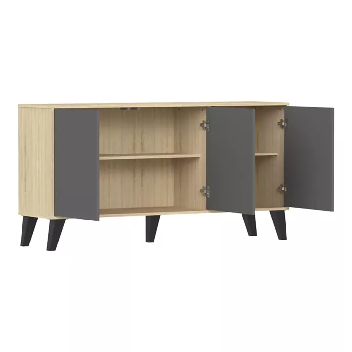 Μπουφές Billie pakoworld sonoma-ανθρακί149x40x77εκ