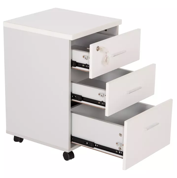 ΣΥΡΤΑΡΙΕΡΑ ΓΡΑΦΕΙΟΥ ΜΕ ΚΛΕΙΔΑΡΙΑ VANCE HM2159 ΛΕΥΚΗ ΜΕΛΑΜΙΝΗ-ΡΟΔΑΚΙΑ 39x40x60Υεκ.