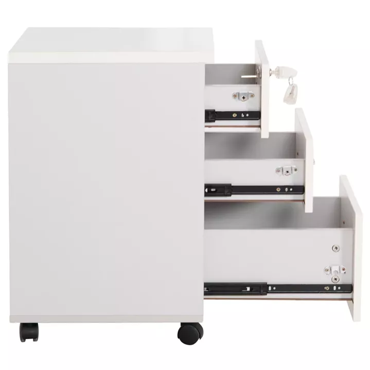 ΣΥΡΤΑΡΙΕΡΑ ΓΡΑΦΕΙΟΥ ΜΕ ΚΛΕΙΔΑΡΙΑ VANCE HM2159 ΛΕΥΚΗ ΜΕΛΑΜΙΝΗ-ΡΟΔΑΚΙΑ 39x40x60Υεκ.