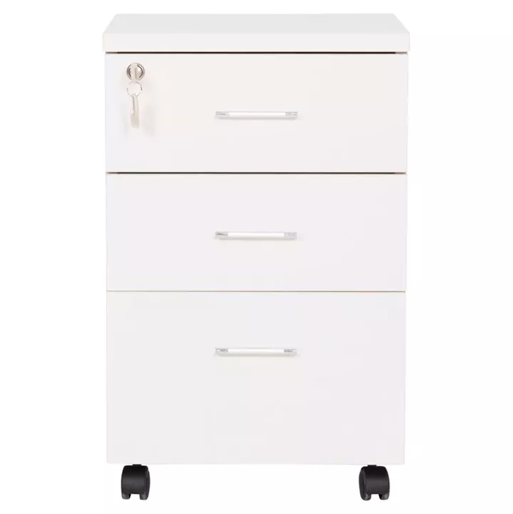 ΣΥΡΤΑΡΙΕΡΑ ΓΡΑΦΕΙΟΥ ΜΕ ΚΛΕΙΔΑΡΙΑ VANCE HM2159 ΛΕΥΚΗ ΜΕΛΑΜΙΝΗ-ΡΟΔΑΚΙΑ 39x40x60Υεκ.