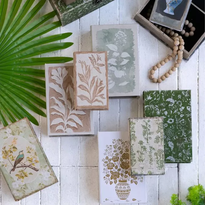 Artekko Book Πολύχρωμα Διακοσμητικά Βιβλία MDF με Αποθηκευτικό Χώρο 2pcs