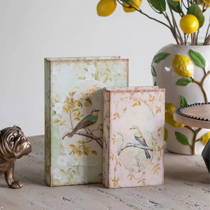 Artekko Book Πολύχρωμα Διακοσμητικά Βιβλία MDF με Αποθηκευτικό Χώρο 2pcs