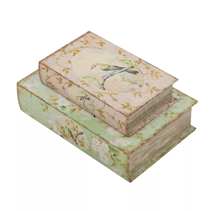 Artekko Book Πολύχρωμα Διακοσμητικά Βιβλία MDF με Αποθηκευτικό Χώρο 2pcs