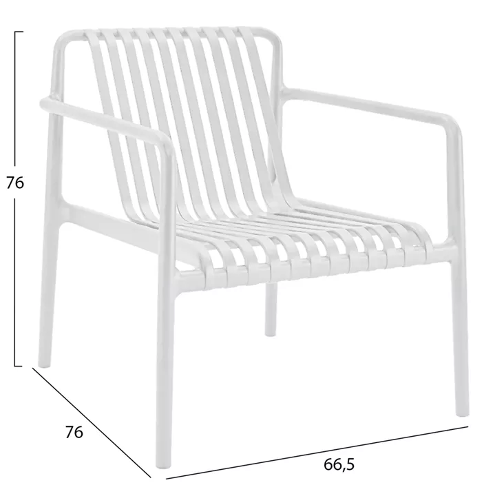 ΠΟΛΥΘΡΟΝΑ LOUNGE ΕΞΩΤ.ΧΩΡΟΥ MALEN HM6626.01 ΛΕΥΚΟ ΠΟΛΥΠΡΟΠΥΛΕΝΙΟ 66x77x76Υεκ