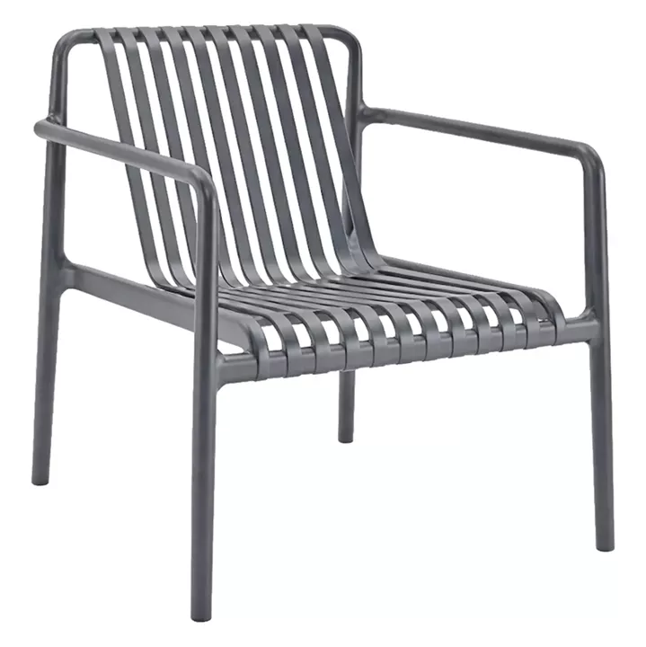 OUTDOOR LOUNGE ARMCHAIR MALEN HM6626.03 GREY POLYPROPYLENE 66x77x76Hcm