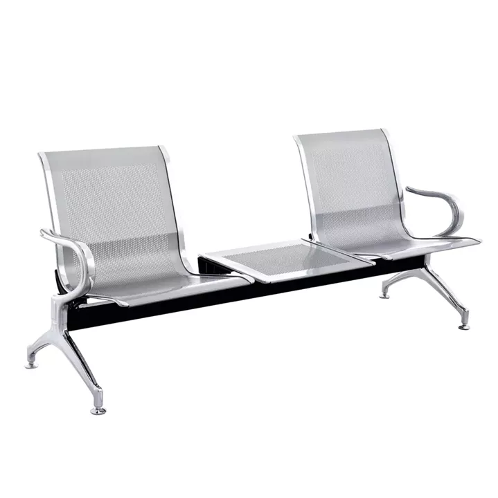 ΠΑΓΚΑΚΙ Τ.ΑΕΡΟΔΡΟΜΙΟΥ 2ΘΕΣΙΟ+ΤΡΑΠΕΖΙ AVIATOR HM18402 ΜΕΤΑΛΛΟ MESH ΓΚΡΙ 171x64x76Υεκ