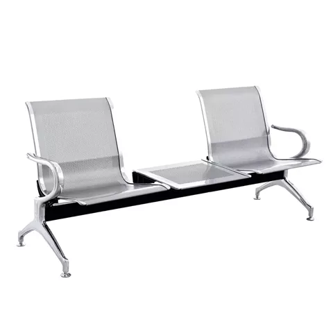 ΠΑΓΚΑΚΙ Τ.ΑΕΡΟΔΡΟΜΙΟΥ 2ΘΕΣΙΟ+ΤΡΑΠΕΖΙ AVIATOR HM18402 ΜΕΤΑΛΛΟ MESH ΓΚΡΙ 171x64x76Υεκ