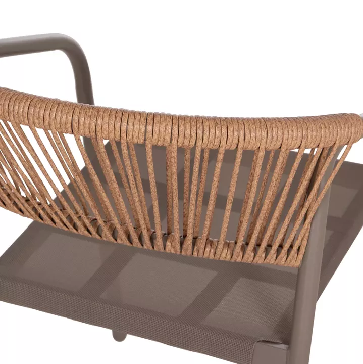 OUTDOOR DINING SET 5PCS ADAM HM10727.04 METAL CHAIRS & TABLE 110x60cm CHAMPAGNE