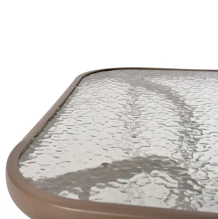 OUTDOOR DINING SET 5PCS ADAM HM10727.04 METAL CHAIRS & TABLE 110x60cm CHAMPAGNE