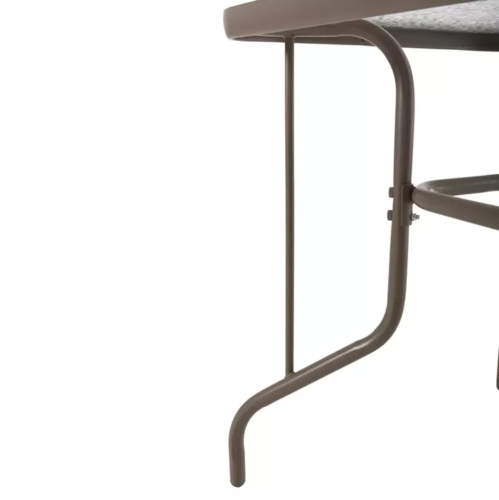 OUTDOOR DINING SET 5PCS LEONE HM10835.04 METAL CHAIRS & TABLE 110x60cm CHAMPAGNE