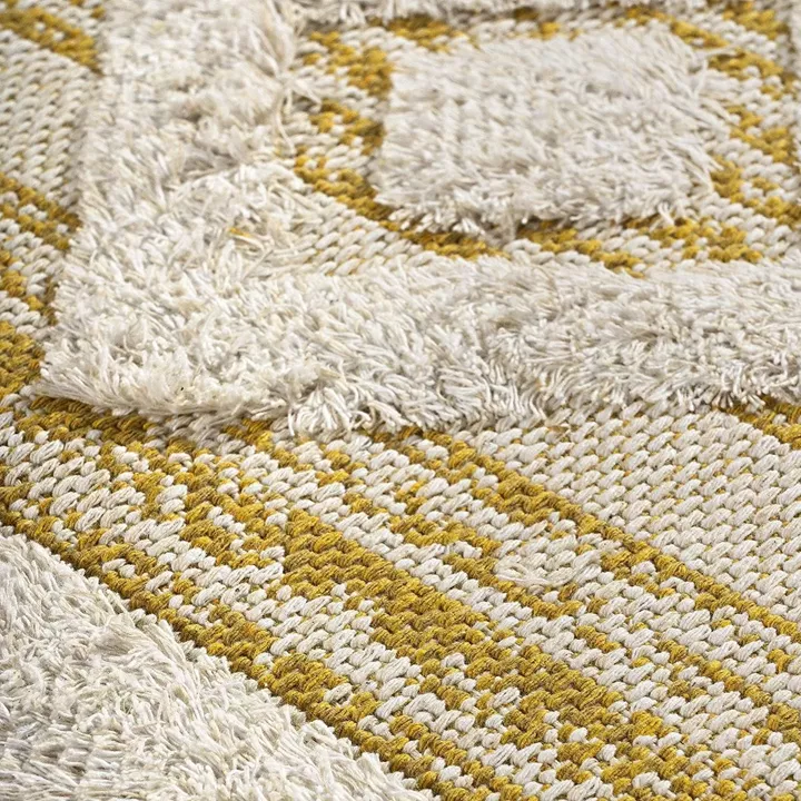 Beauty Home Χαλί βαμβακερό Morocotton 9239 125x180 Κίτρινο