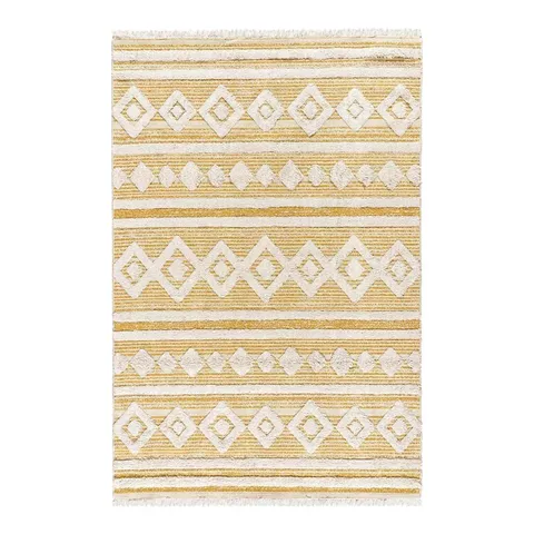 Beauty Home Χαλί βαμβακερό Morocotton 9239 125x180 Κίτρινο