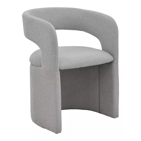 Πολυθρόνα Cocon pakoworld ύφασμα γκρι μπεζ 58x58x80εκ