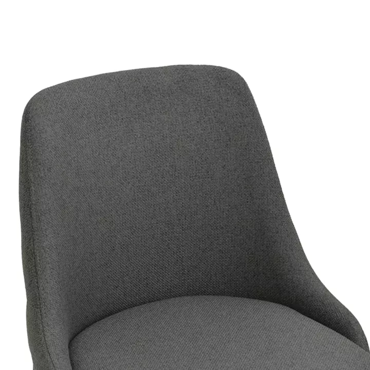 Zedna chair pakoworld anthracite fabric with black metal legs 51x58x84cm