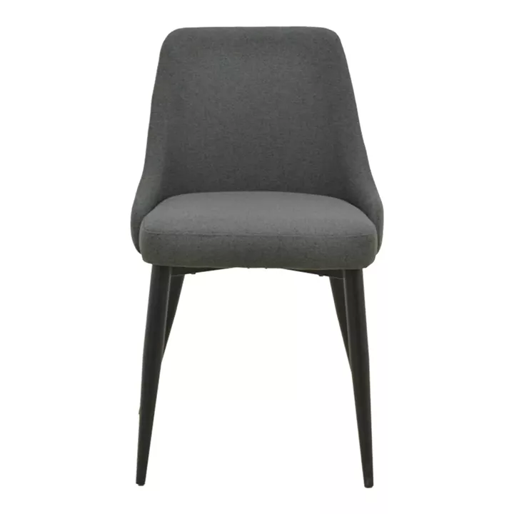 Zedna chair pakoworld anthracite fabric with black metal legs 51x58x84cm