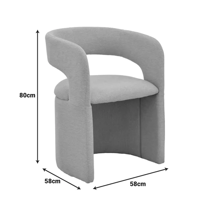 Πολυθρόνα Cocon pakoworld ύφασμα ανθρακί 58x58x80εκ