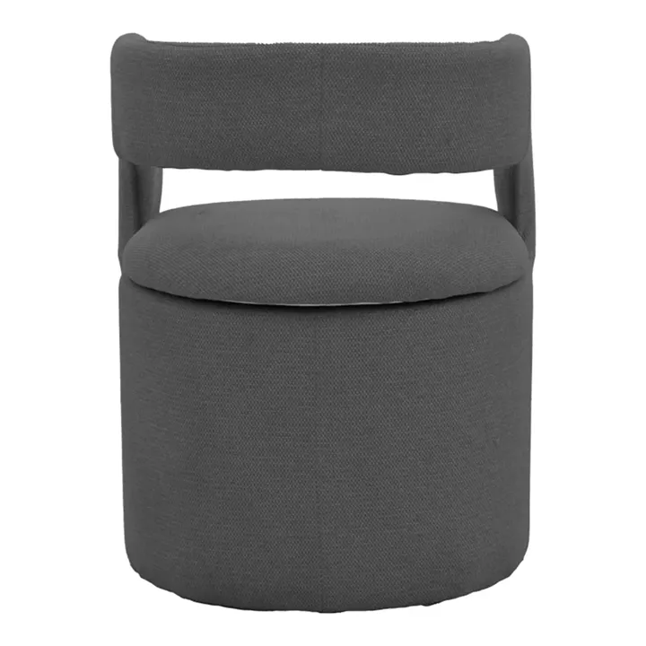 Πολυθρόνα Cocon pakoworld ύφασμα ανθρακί 58x58x80εκ