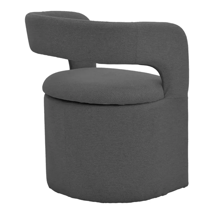 Πολυθρόνα Cocon pakoworld ύφασμα ανθρακί 58x58x80εκ